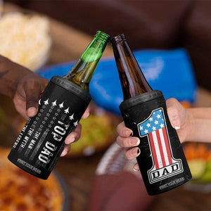 Gifts For Dad 4 in 1 Can Cooler Tumbler Top Dad American Patriotic TB09 Print Your Wear