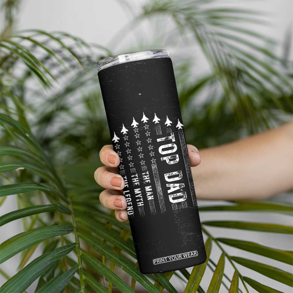 Gifts For Dad Skinny Tumbler Top Dad American Patriotic TB09 Print Your Wear