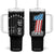 Gifts For Dad Tumbler With Handle Top Dad American Patriotic TB09 One Size: 40 oz Black Print Your Wear