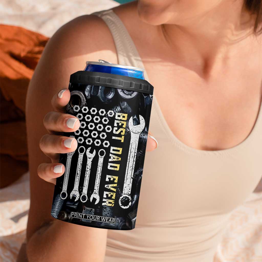 Best Dad Ever 4 in 1 Can Cooler Tumbler If Dad Can't Fix It Funny Gifts For Dad TB09 Print Your Wear