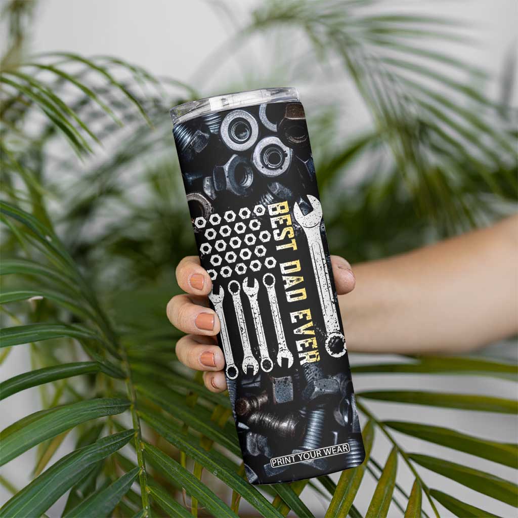 Best Dad Ever Skinny Tumbler If Dad Can't Fix It Funny Gifts For Dad TB09 Print Your Wear