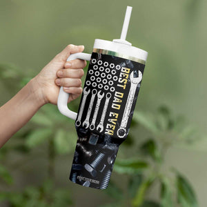 Best Dad Ever Tumbler With Handle If Dad Can't Fix It Funny Gifts For Dad TB09 Print Your Wear