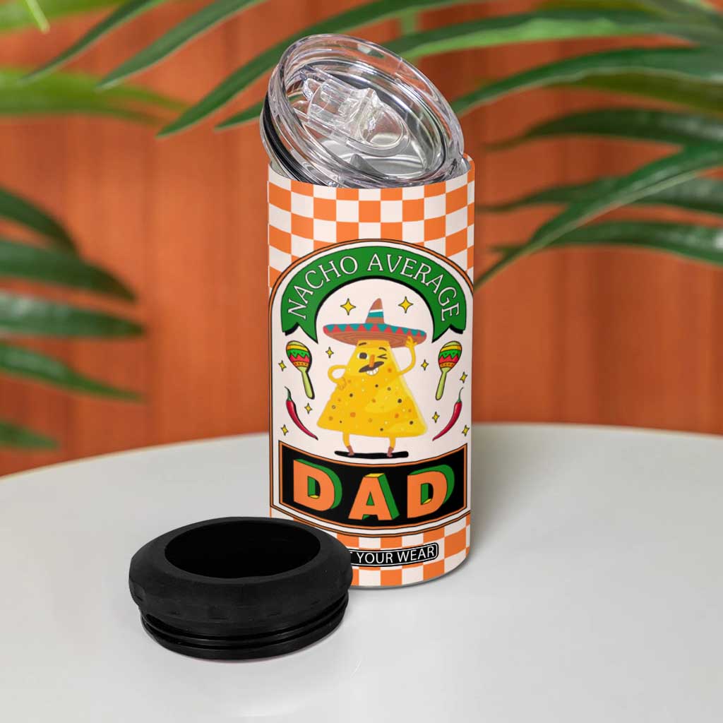 Best Dad Ever 4 in 1 Can Cooler Tumbler Nacho Average Dad Spanish Funny Gifts For Dad TB09 Print Your Wear