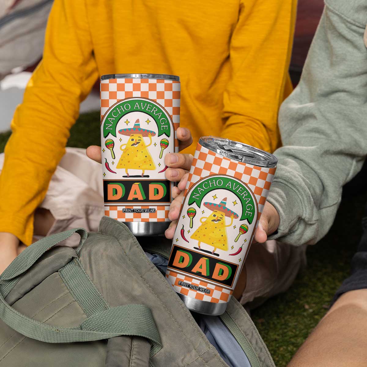 Best Dad Ever Tumbler Cup Nacho Average Dad Spanish Funny Gifts For Dad TB09 Print Your Wear