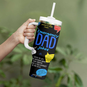 Funny Gifts For Dad Tumbler With Handle Emergency Dad Jokes TB09 Print Your Wear