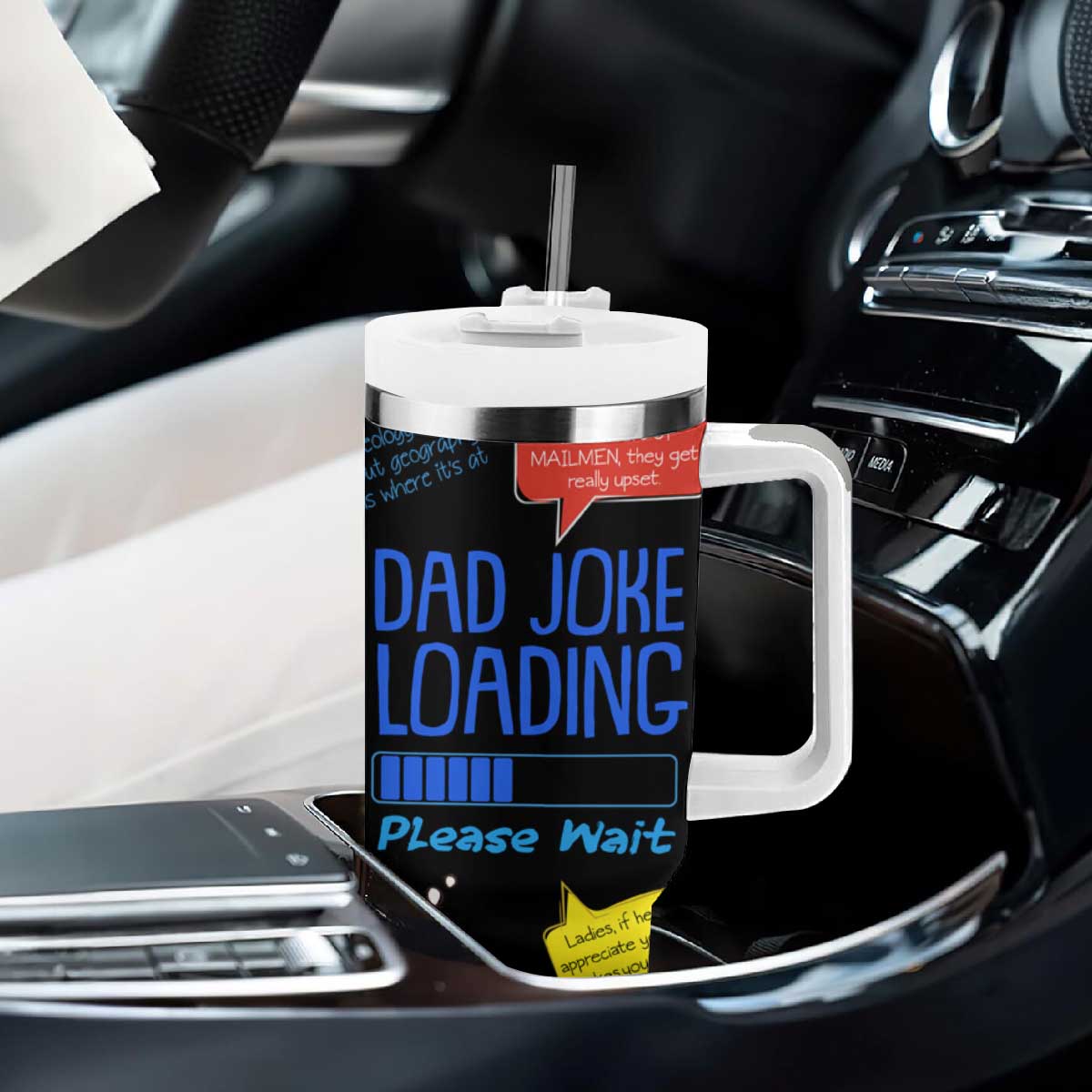 Funny Gifts For Dad Tumbler With Handle Emergency Dad Jokes TB09 Print Your Wear