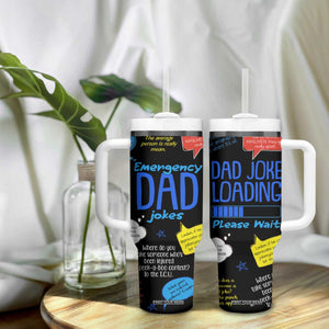 Funny Gifts For Dad Tumbler With Handle Emergency Dad Jokes TB09 Print Your Wear