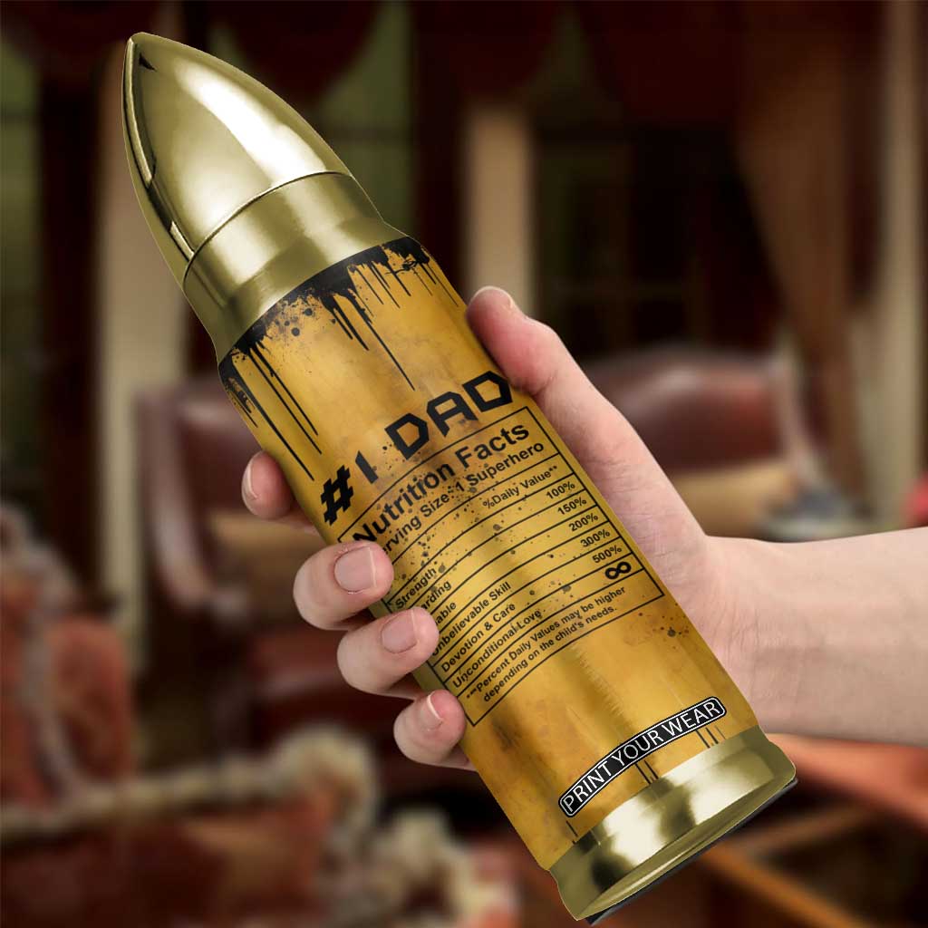 Funny Gifts For Dad Bullet Tumbler Dad Man Black Bat Like A Regular Dad But Cooler TB09 Print Your Wear