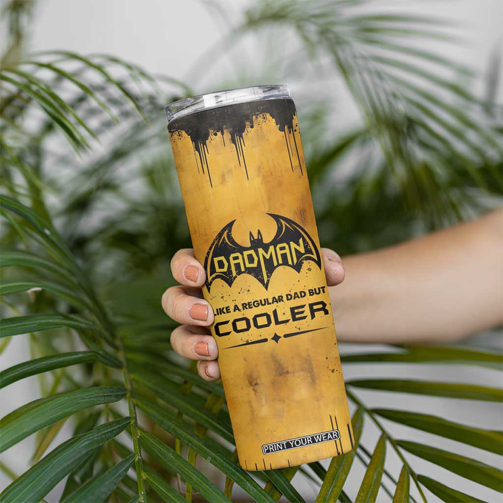 Funny Gifts For Dad Skinny Tumbler Dad Man Black Bat Like A Regular Dad But Cooler TB09 Print Your Wear