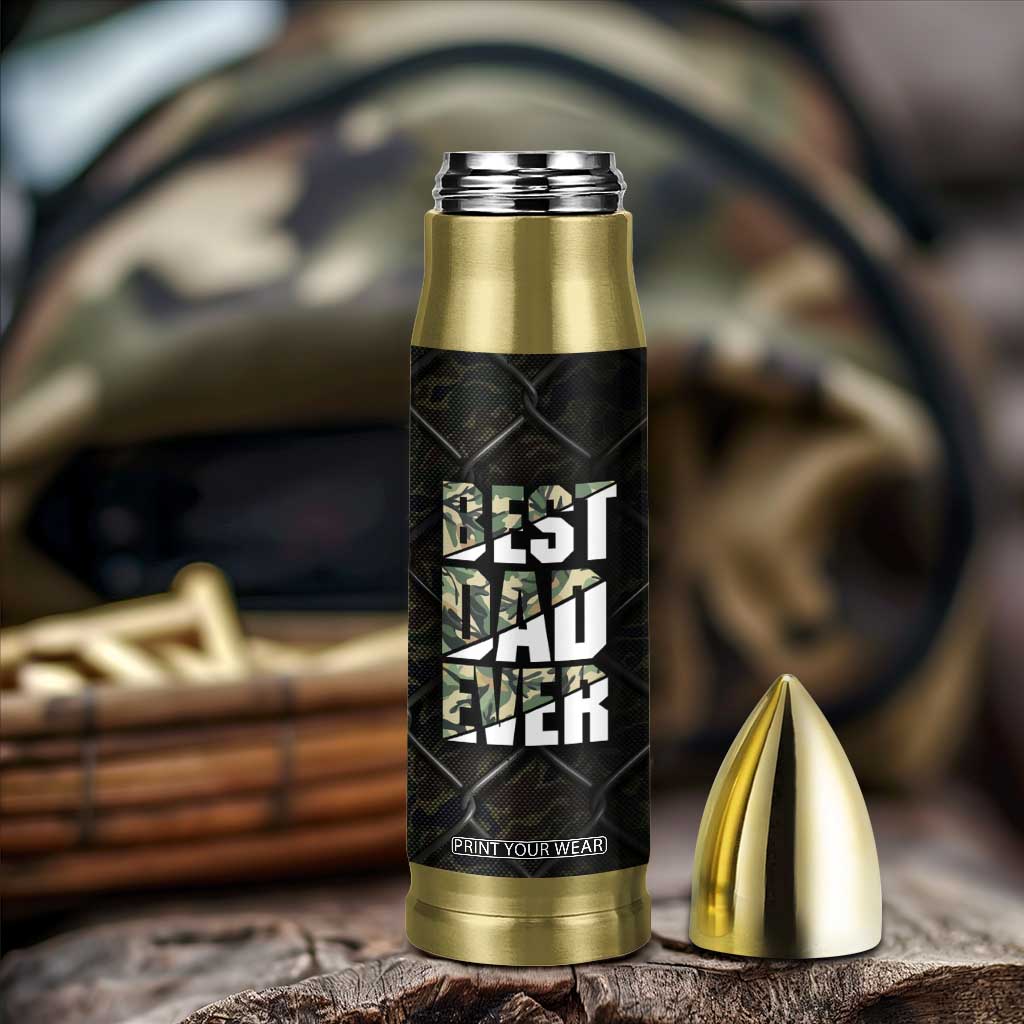 Best Dad Ever Camo Bullet Tumbler TB09 Print Your Wear