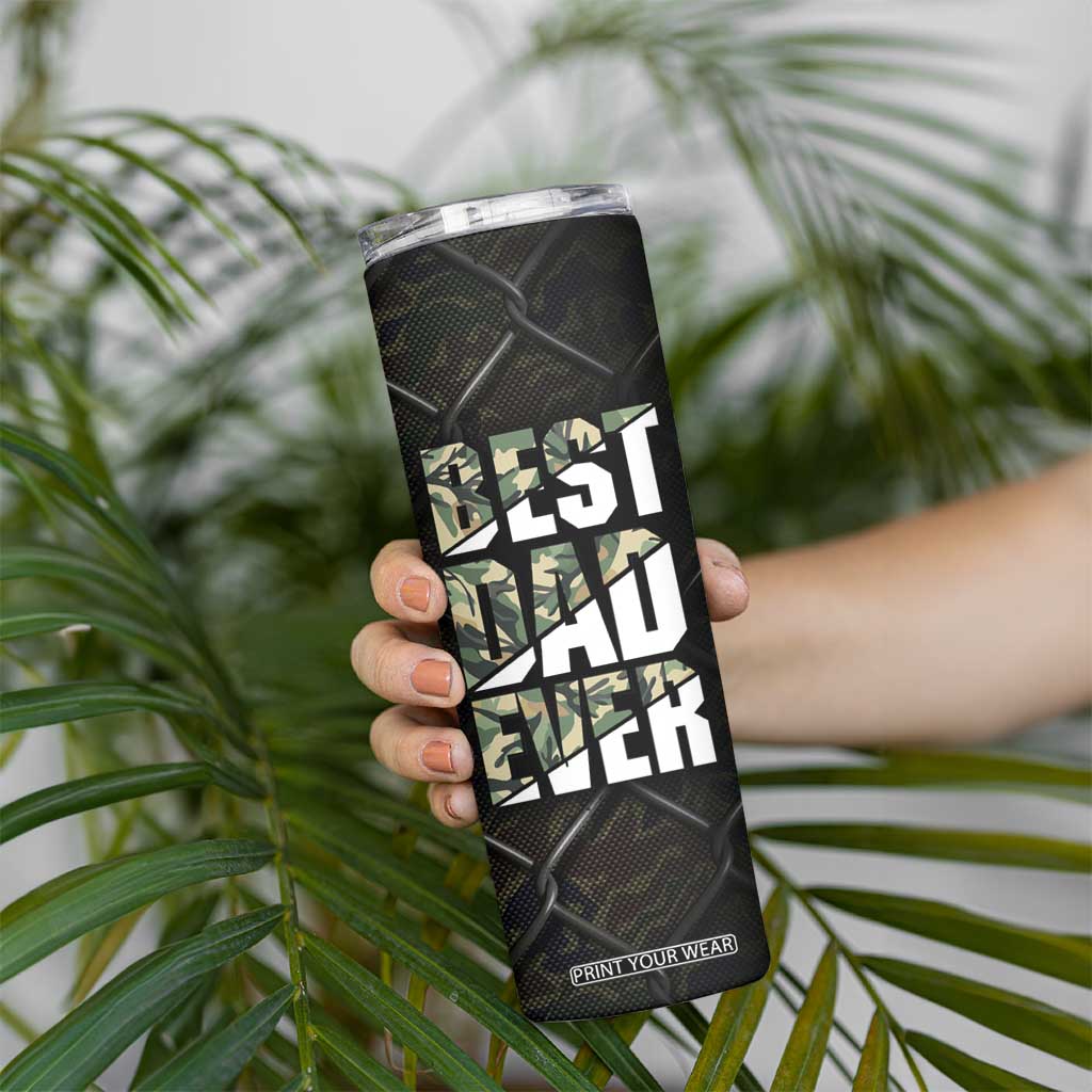 Best Dad Ever Camo Skinny Tumbler TB09 Print Your Wear