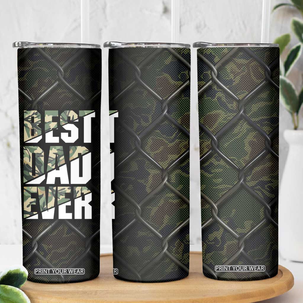 Best Dad Ever Camo Skinny Tumbler TB09 Print Your Wear