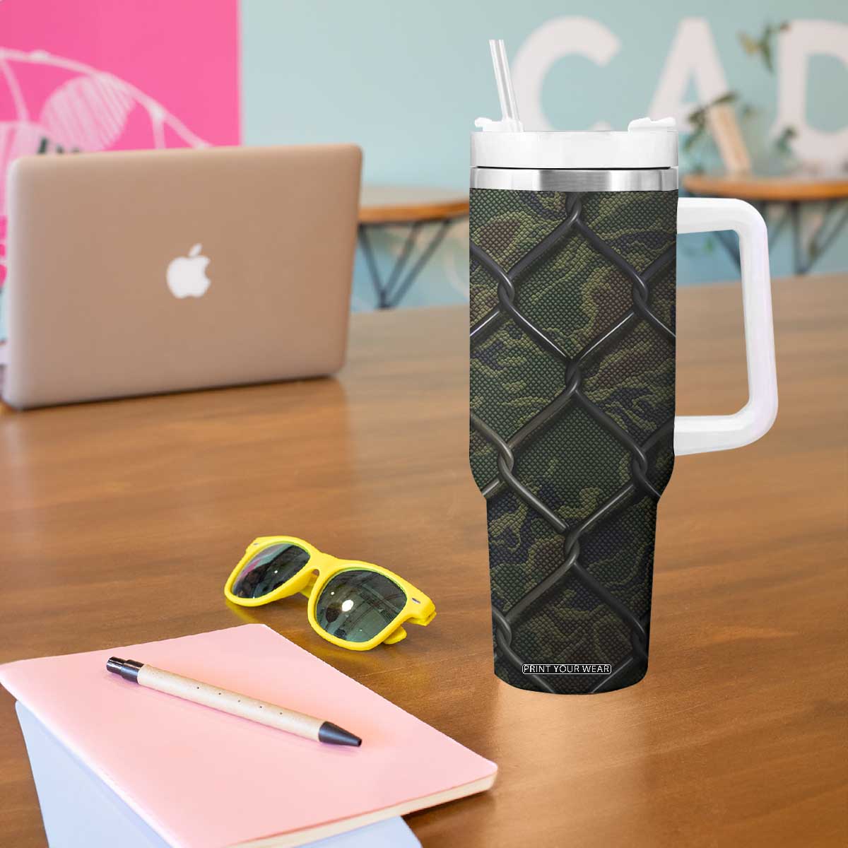 Best Dad Ever Camo Tumbler With Handle TB09 Print Your Wear