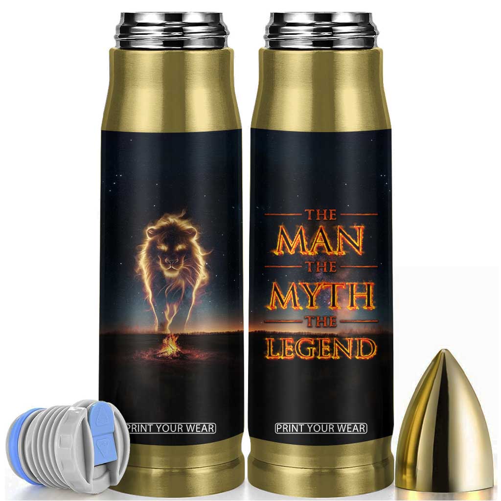 Gifts For Dad Bullet Tumbler The Man The Myth The Legend Strong Lion TB09 Night Print Your Wear