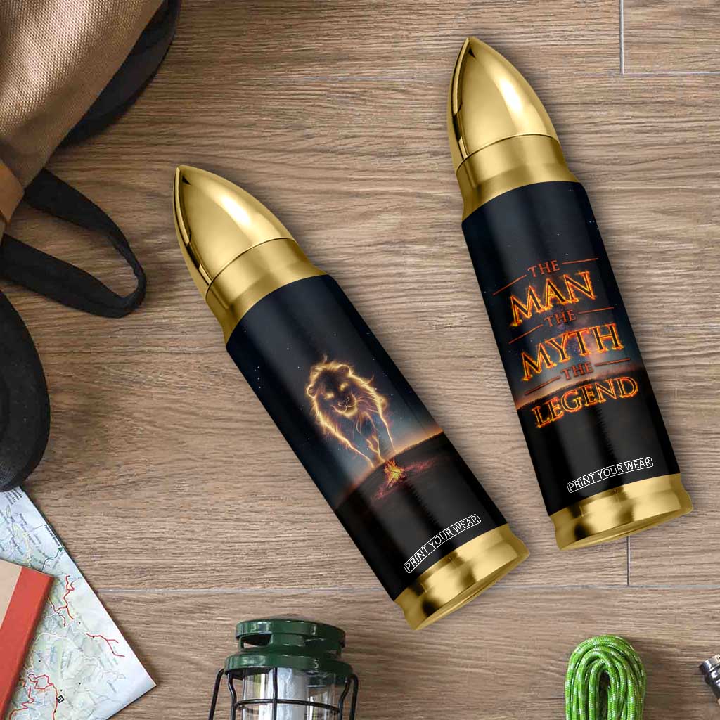 Gifts For Dad Bullet Tumbler The Man The Myth The Legend Strong Lion TB09 Print Your Wear