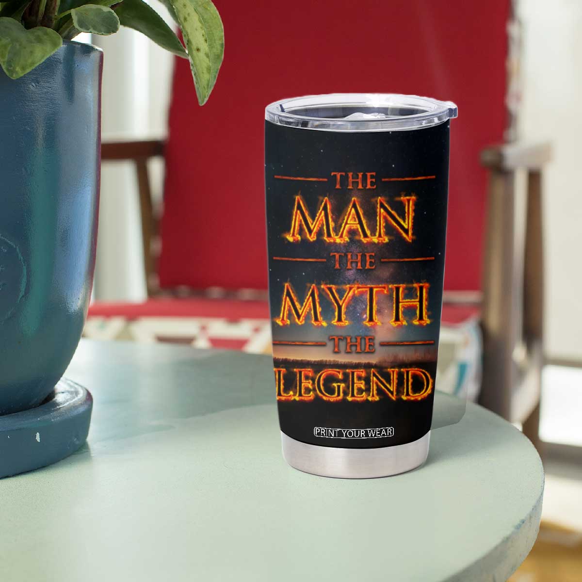 Gifts For Dad Tumbler Cup The Man The Myth The Legend Strong Lion TB09 Print Your Wear