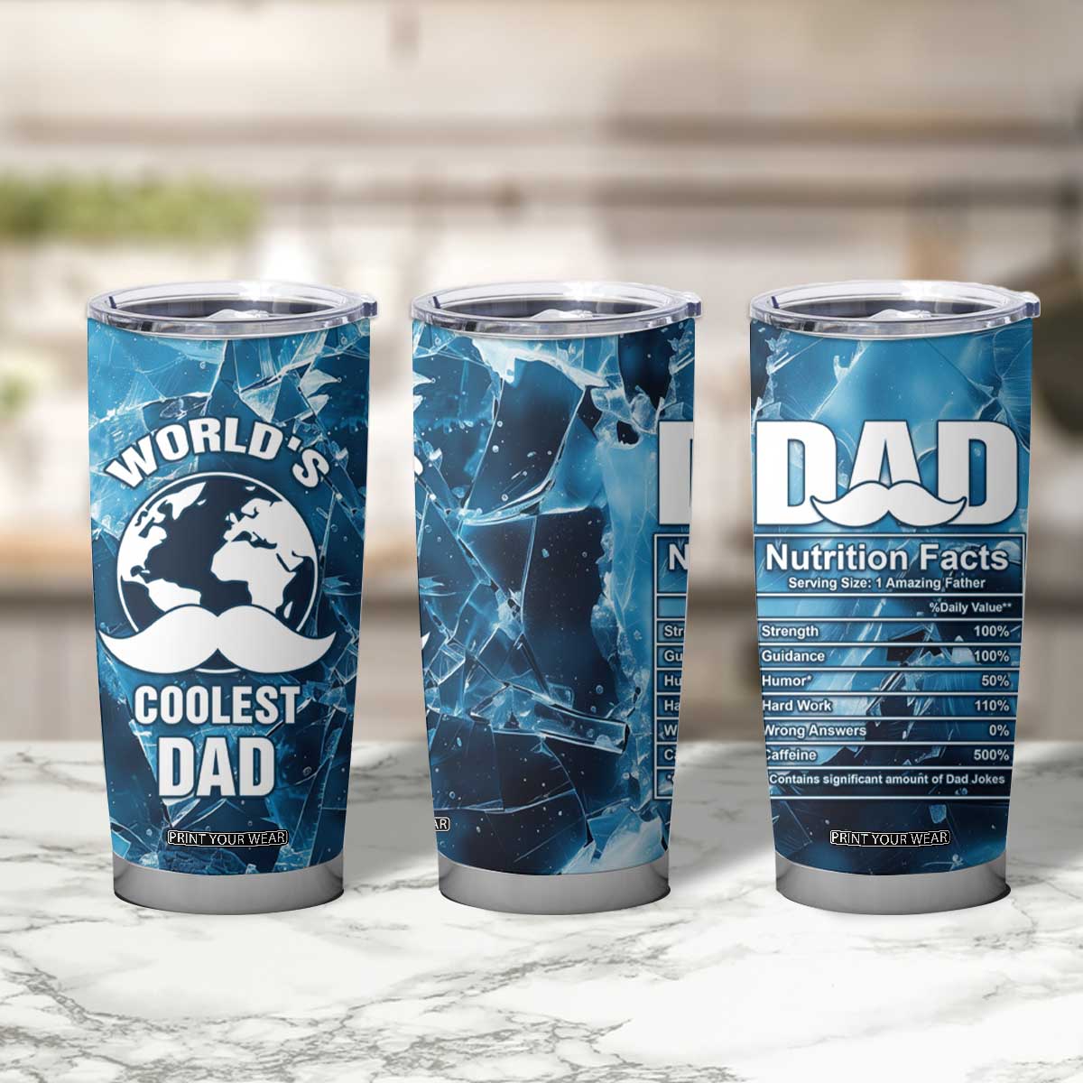 Gifts For Dad Tumbler Cup World's Coolest Dad No.1 Dad TB09 Print Your Wear