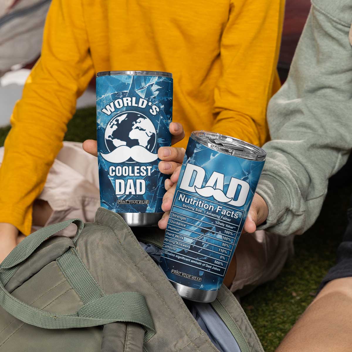 Gifts For Dad Tumbler Cup World's Coolest Dad No.1 Dad TB09 Print Your Wear