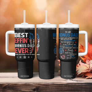 Gifts For Bonus Dad Tumbler With Handle Best Effin' Bonus Dad Ever Thank You Step Dad TB09 Print Your Wear
