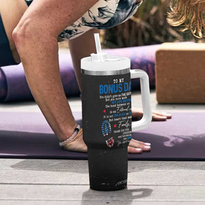 Gifts For Bonus Dad Tumbler With Handle Best Effin' Bonus Dad Ever Thank You Step Dad TB09 Print Your Wear