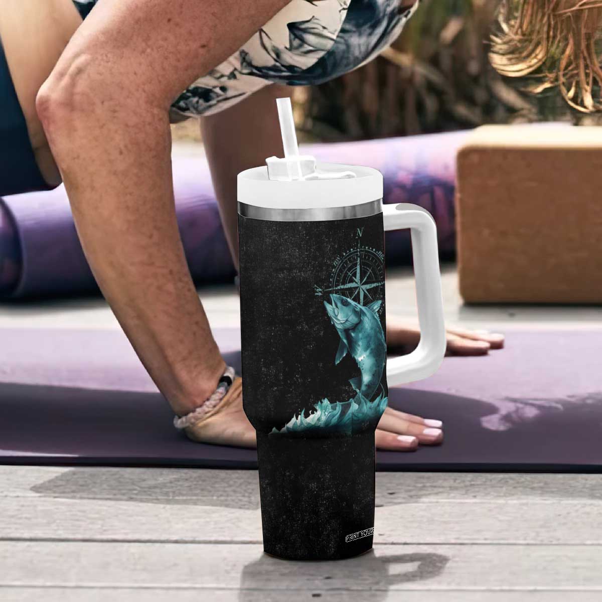Gifts For Fishing Dad Tumbler With Handle Reel Cool Dad TB09 Print Your Wear