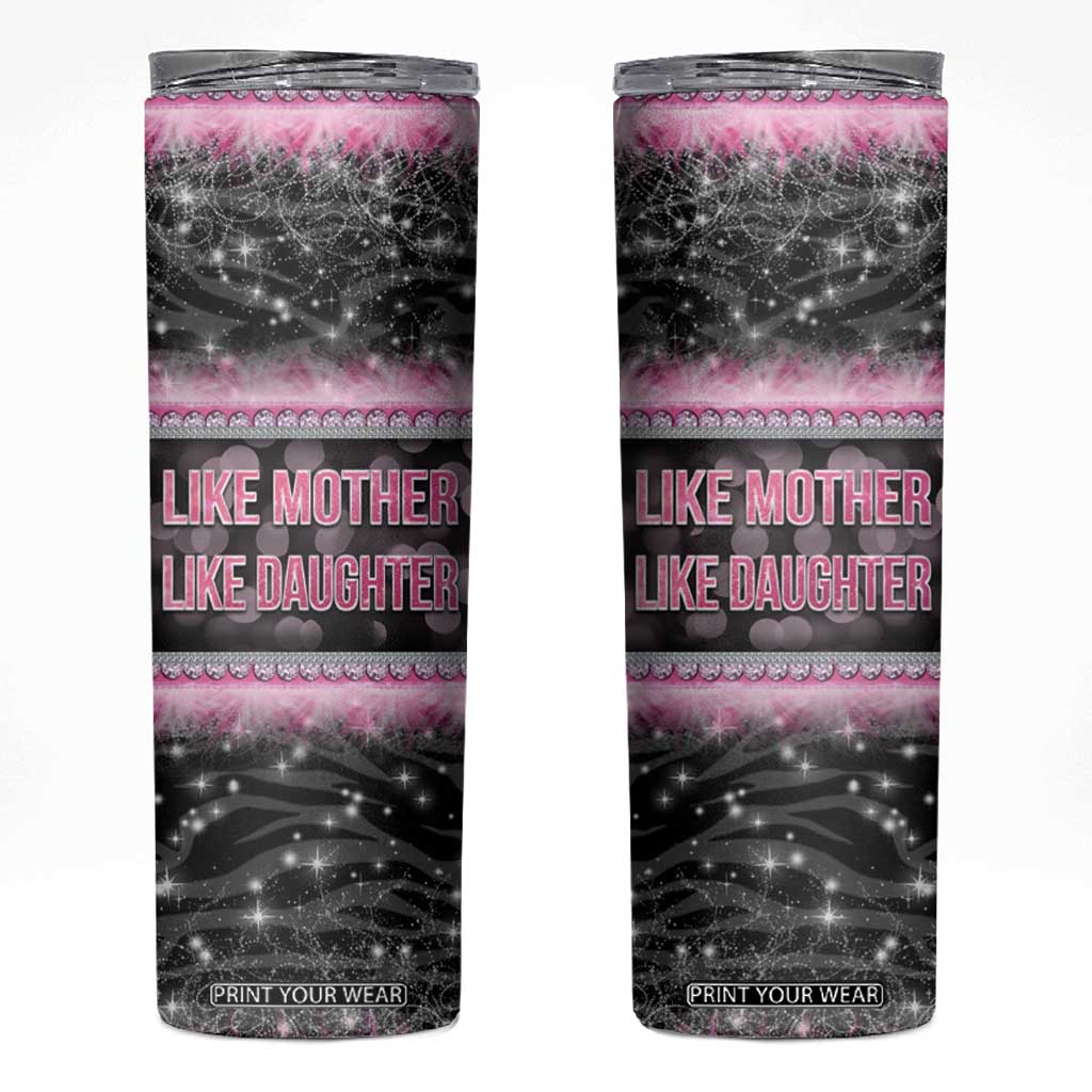 Gifts For Mom Skinny Tumbler Like Mother Like Daughter Slay Mom TB09 Black Pink Print Your Wear