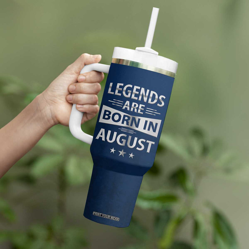 Funny Birthday Gifts For Men Tumbler With Handle Legends Are Born In August TB09 Print Your Wear