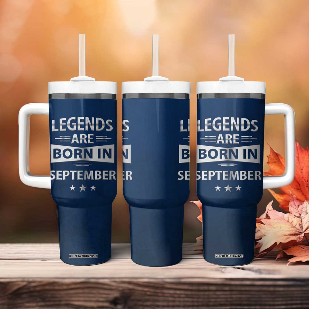 Funny Birthday Gifts For Men Tumbler With Handle Legends Are Born In September TB09 Print Your Wear