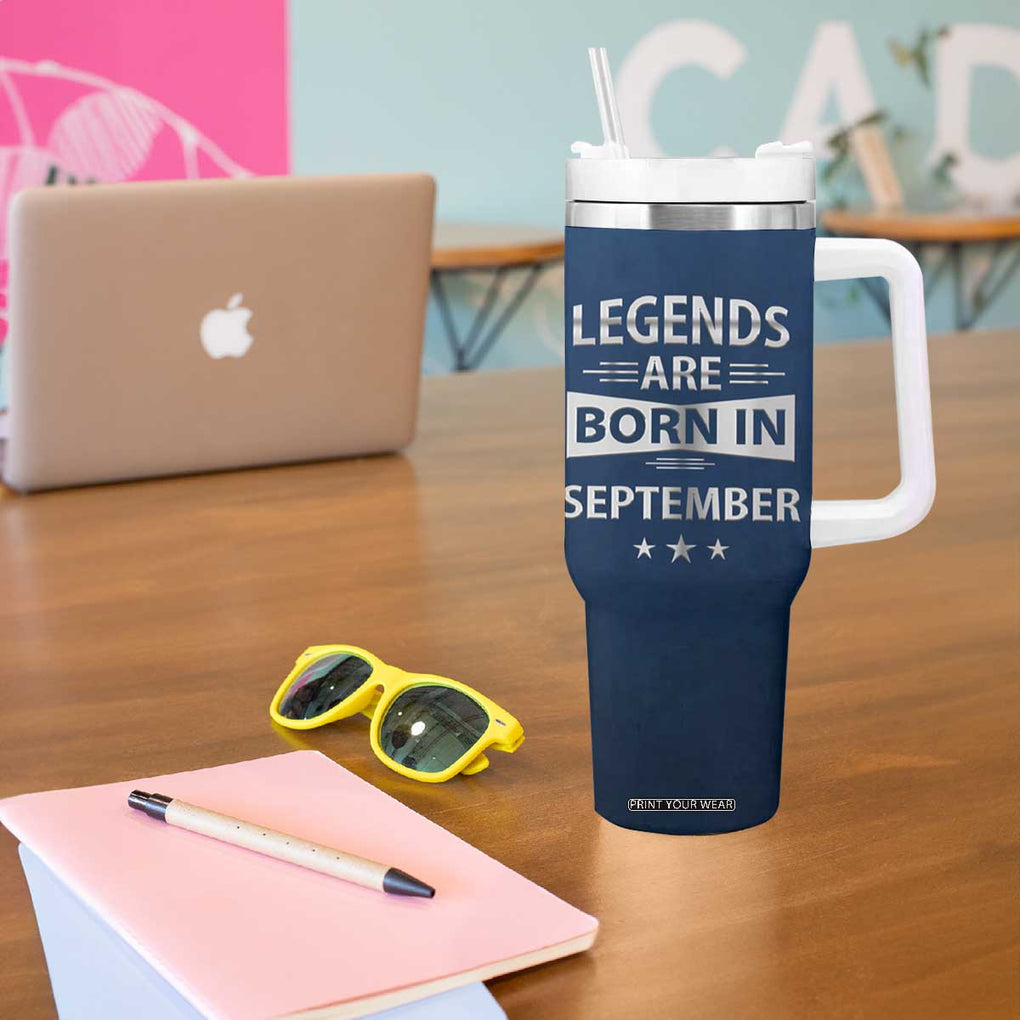 Funny Birthday Gifts For Men Tumbler With Handle Legends Are Born In September TB09 Print Your Wear