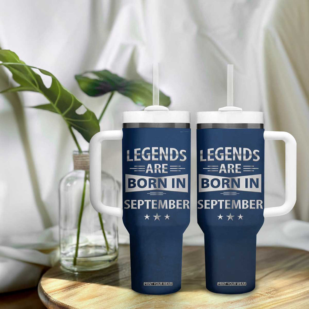 Funny Birthday Gifts For Men Tumbler With Handle Legends Are Born In September TB09 Print Your Wear