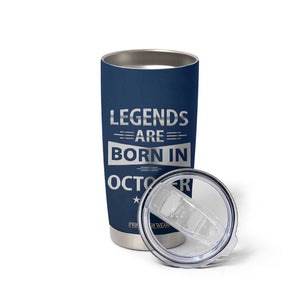 Funny Birthday Gifts For Men Tumbler Cup Legends Are Born In October TB09 Print Your Wear