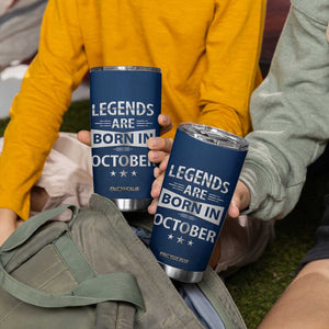 Funny Birthday Gifts For Men Tumbler Cup Legends Are Born In October TB09 Print Your Wear