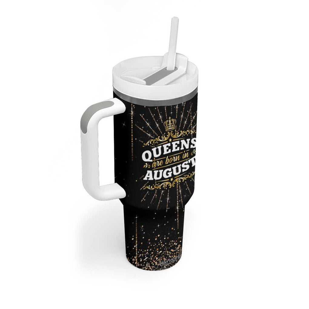 Birthday Gifts For Women Tumbler With Handle Queens Are Born In August TB09 Print Your Wear
