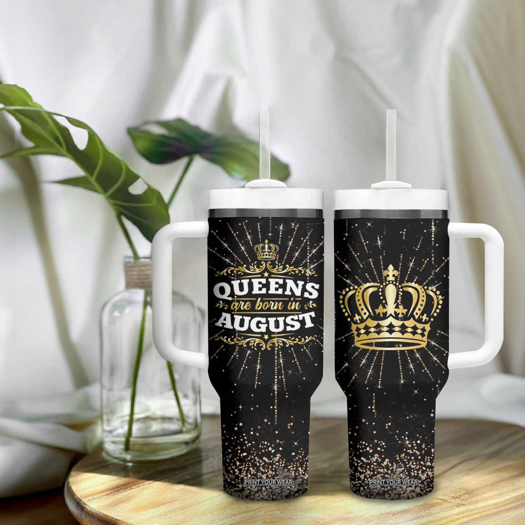 Birthday Gifts For Women Tumbler With Handle Queens Are Born In August TB09 Print Your Wear