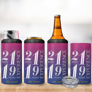 Funny Birthday Gifts 4 in 1 Can Cooler Tumbler 21 With 19 Years Experience TB09 Print Your Wear