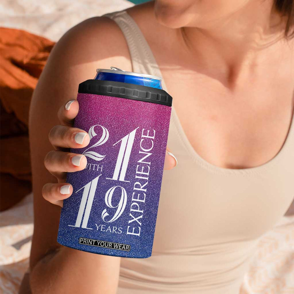 Funny Birthday Gifts 4 in 1 Can Cooler Tumbler 21 With 19 Years Experience TB09 Print Your Wear