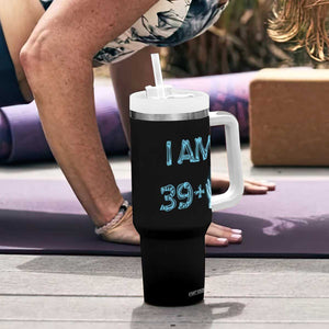 Funny Birthday Gifts Tumbler With Handle I Am 39 Plus One Middle Finger Xray Skeleton TB09 Print Your Wear