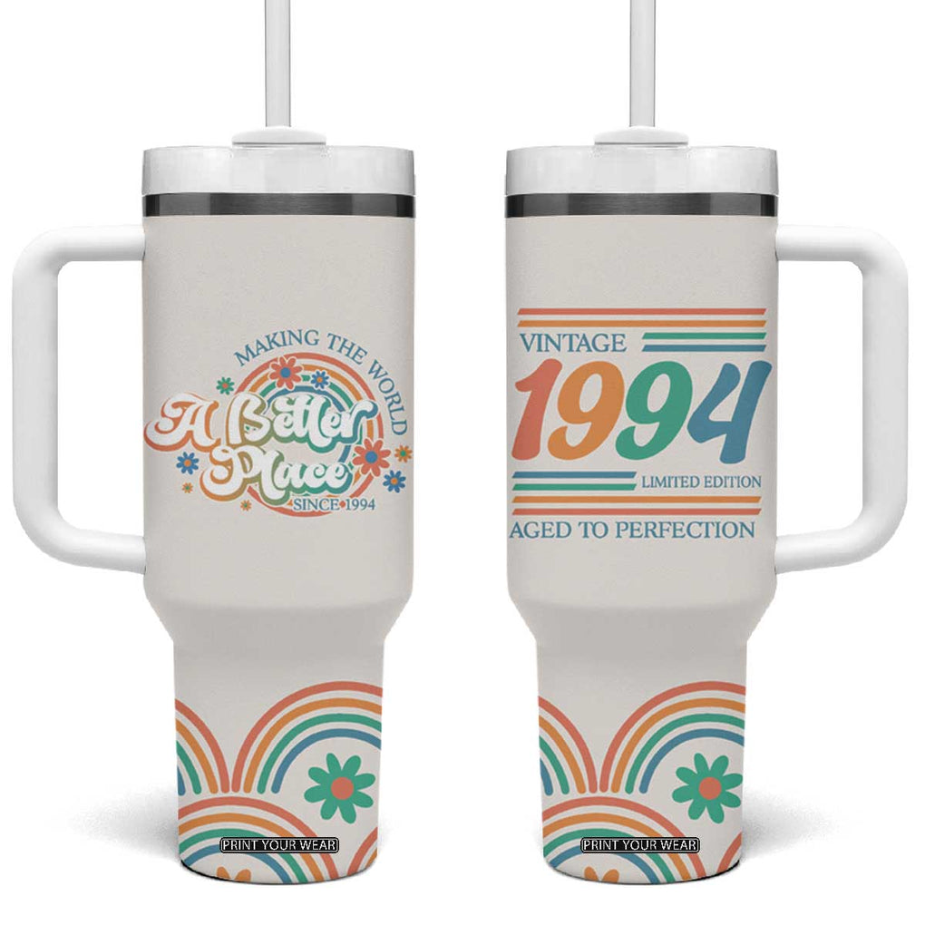 Funny Birthday Gifts For Women Tumbler With Handle Aged To Perfection 30th Birthday Making The World A Better Place Since 1994 TB09 One Size: 40 oz Beige Print Your Wear