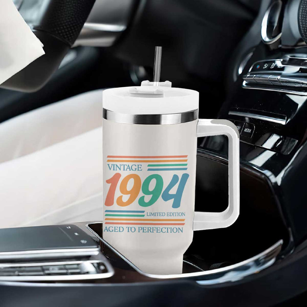 Funny Birthday Gifts For Women Tumbler With Handle Aged To Perfection 30th Birthday Making The World A Better Place Since 1994 TB09 Print Your Wear
