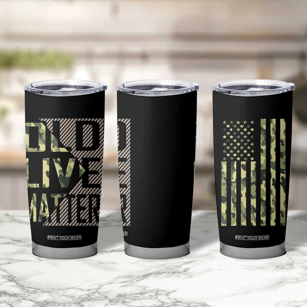 Gifts For Old Men Tumbler Cup Old Lives Matter Camo Funny Birthday Gift TB09 Print Your Wear