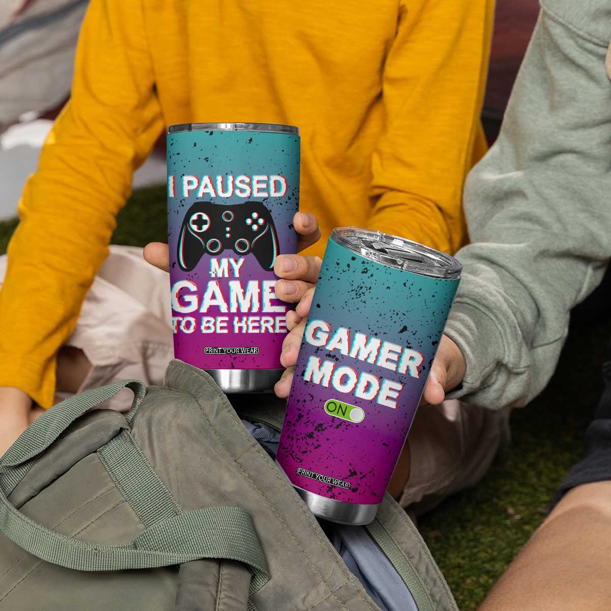 Funny Gamer Tumbler Cup I Paused My Game To Be Here TB09 Print Your Wear