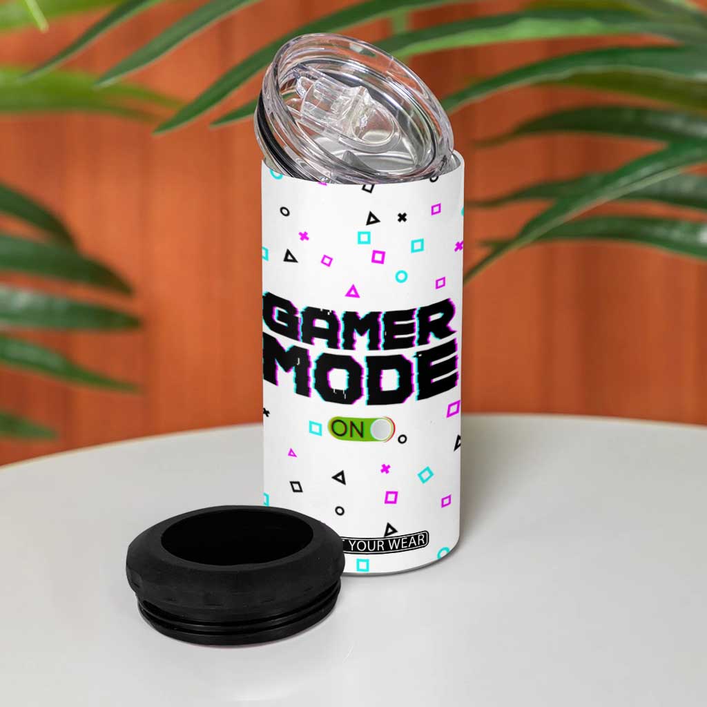 Gifts For Gamer 4 in 1 Can Cooler Tumbler Gamer Mode On Gaming Teenage Boys Men TB09 Print Your Wear