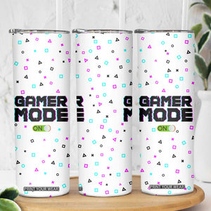 Gifts For Gamer Skinny Tumbler Gamer Mode On Gaming Teenage Boys Men TB09 Print Your Wear