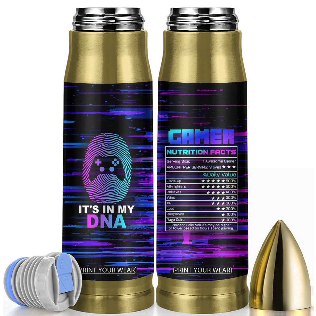 Funny Gamer Bullet Tumbler Gaming Is My DNA TB09 Wave Interference Print Your Wear