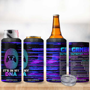 Funny Gamer 4 in 1 Can Cooler Tumbler Gaming Is My DNA TB09 Print Your Wear