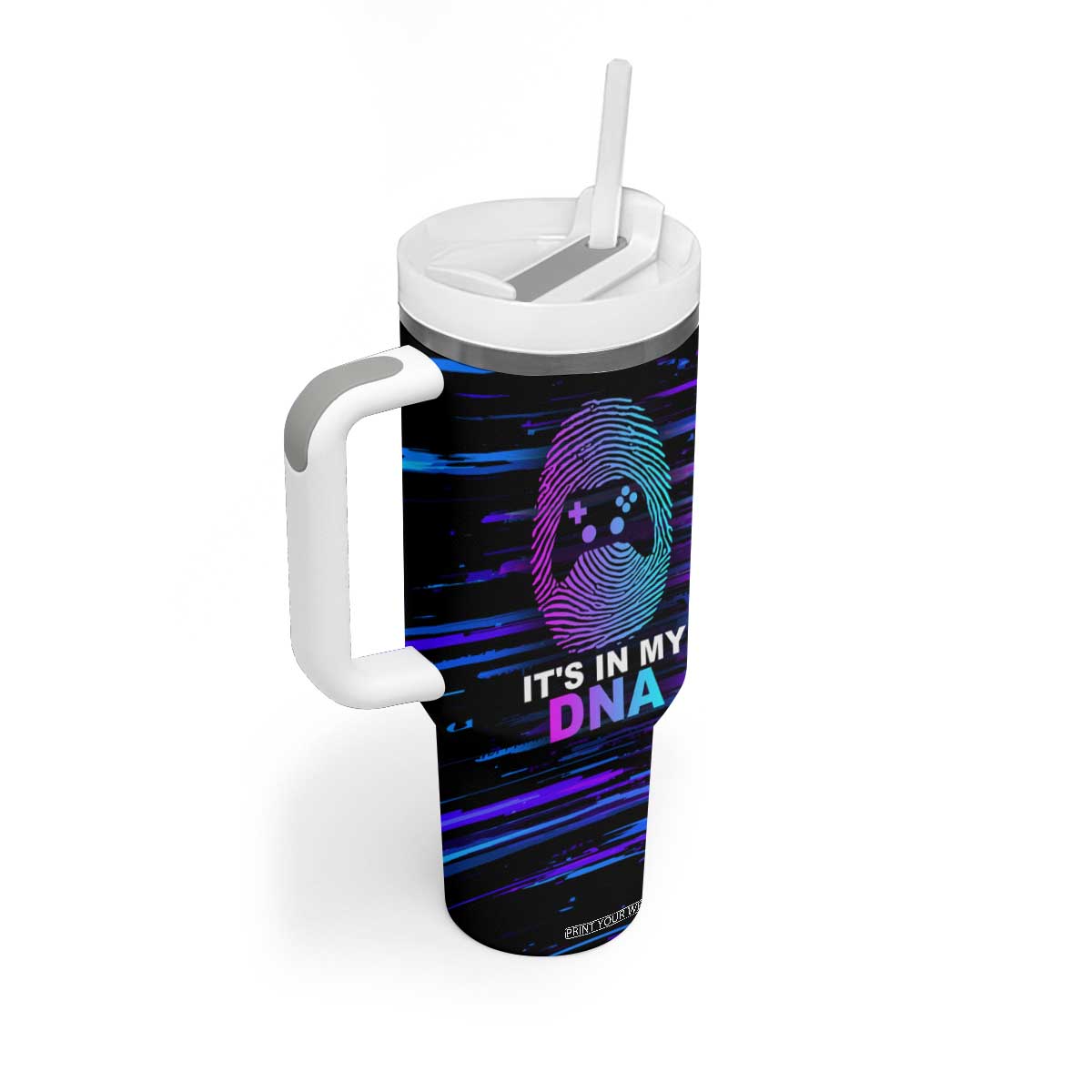 Funny Gamer Tumbler With Handle Gaming Is My DNA TB09 Print Your Wear