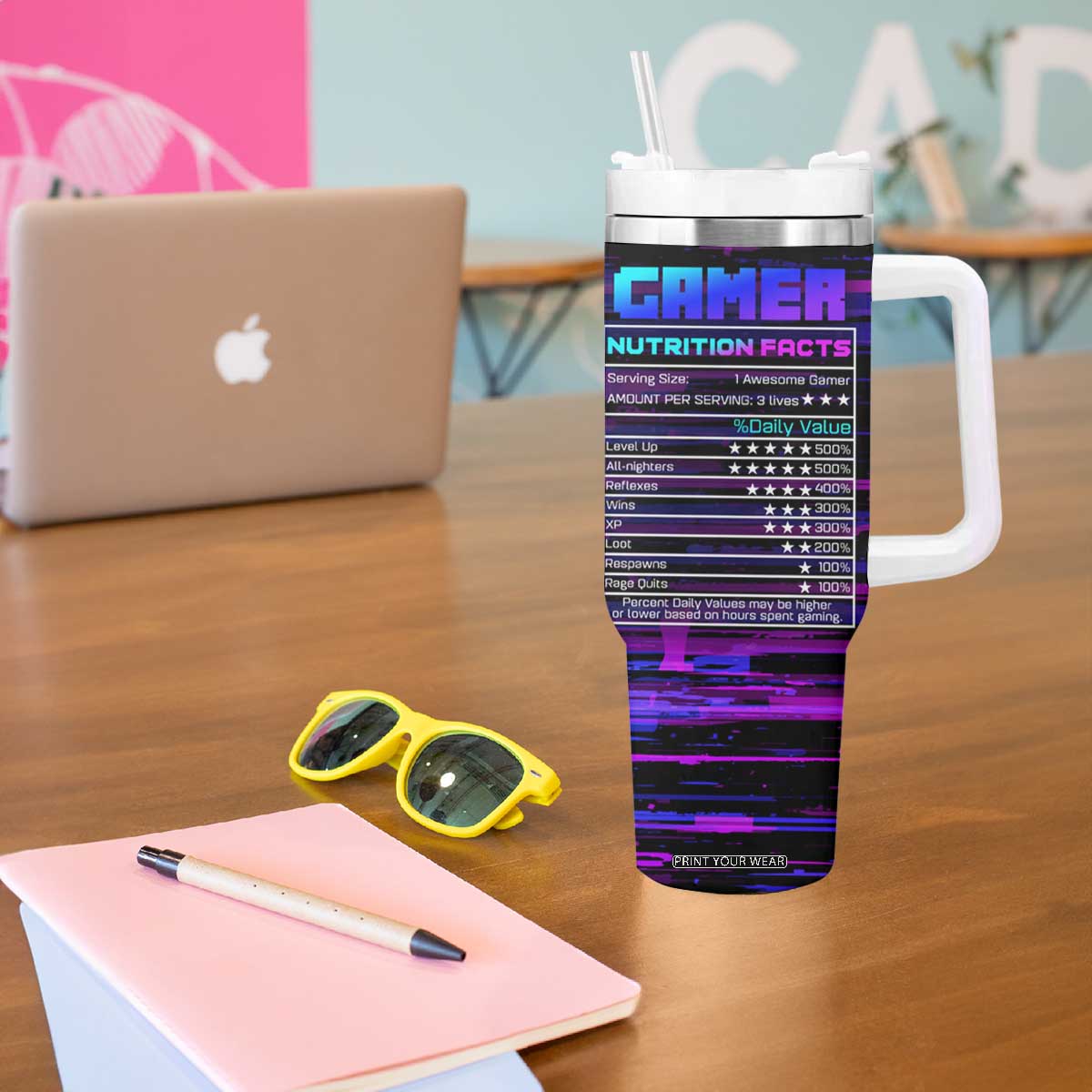 Funny Gamer Tumbler With Handle Gaming Is My DNA TB09 Print Your Wear