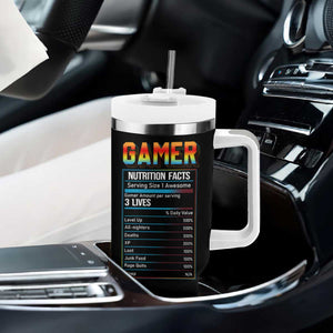 Funny Gamer Nutrition Facts Tumbler With Handle TB09 Print Your Wear