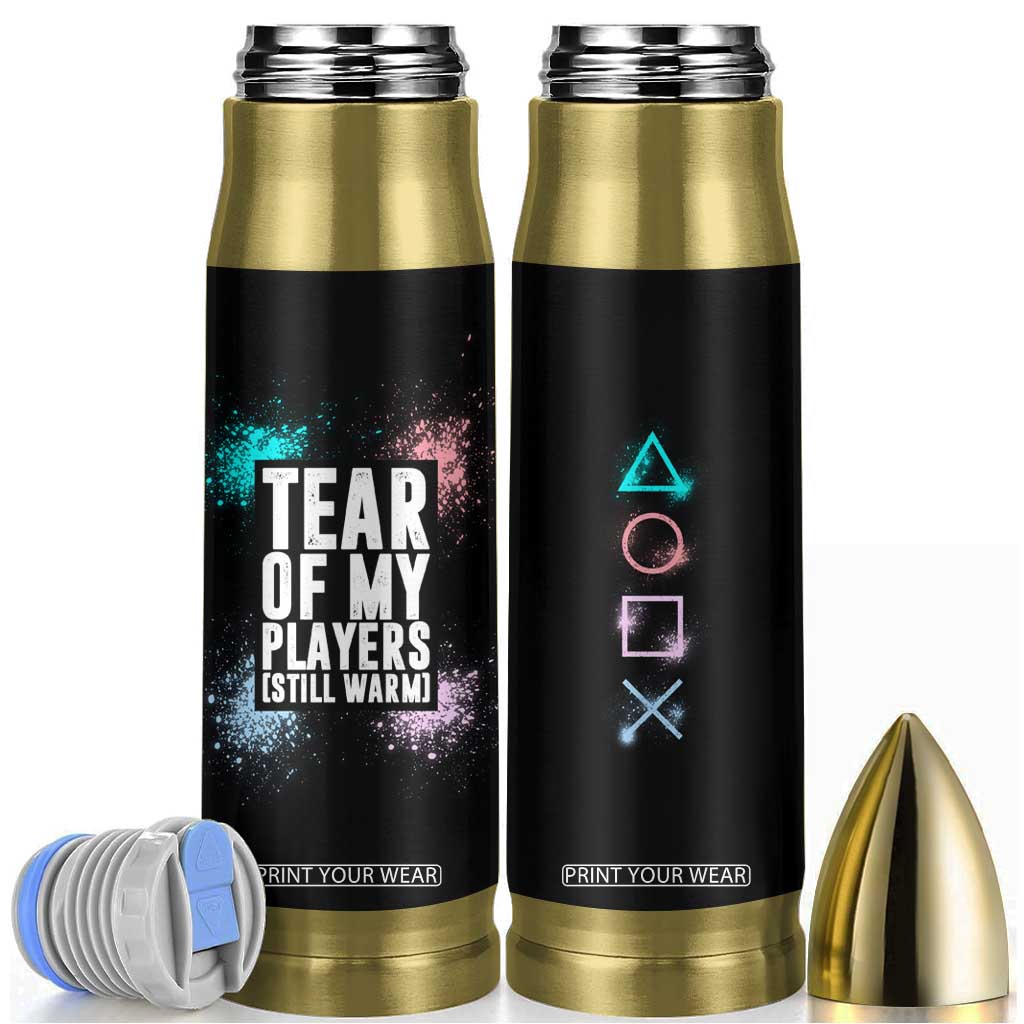 Funny Gamer Bullet Tumbler Tears Of My Players Gaming Teenage Boys Men TB09 Black Print Your Wear
