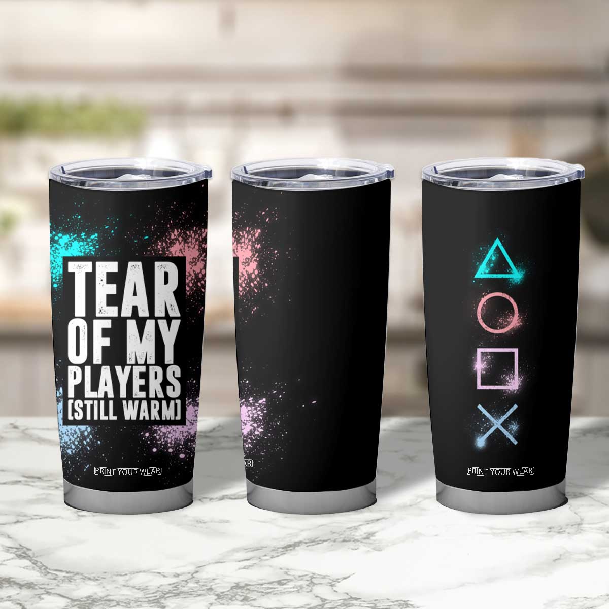 Funny Gamer Tumbler Cup Tears Of My Players Gaming Teenage Boys Men TB09 Print Your Wear